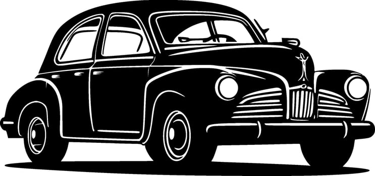 Car, Minimalist and Simple Silhouette - Vector illustration