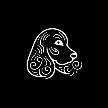 Dog - Black and White Isolated Icon - Vector illustration