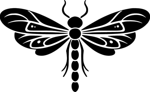 Dragonfly, Minimalist and Simple Silhouette - Vector illustration