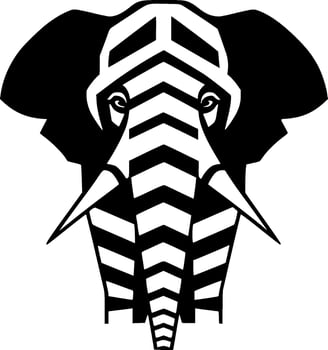 Elephant - Minimalist and Flat Logo - Vector illustration