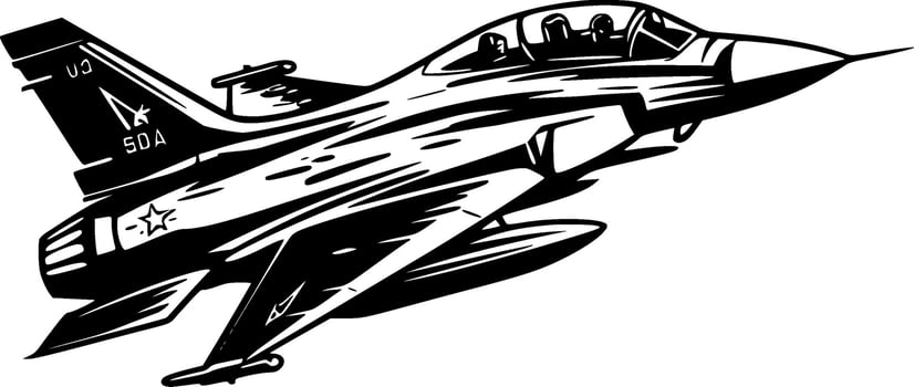 Fighter Jet - High Quality Vector Logo - Vector illustration ideal for T-shirt graphic