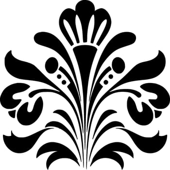 Flower, Black and White Vector illustration