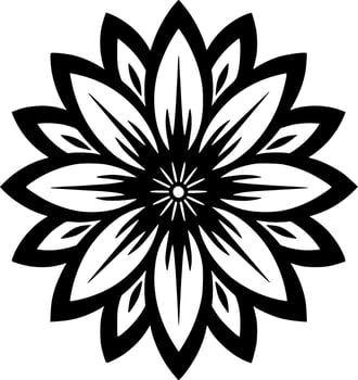 Flower, Minimalist and Simple Silhouette - Vector illustration