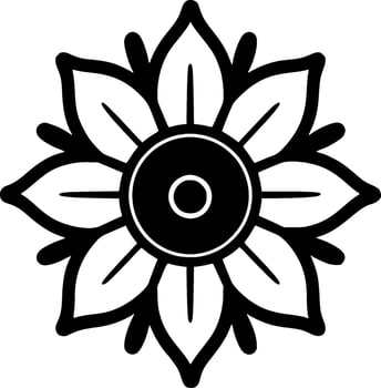 Flower, Minimalist and Simple Silhouette - Vector illustration