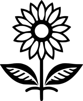 Flower, Minimalist and Simple Silhouette - Vector illustration