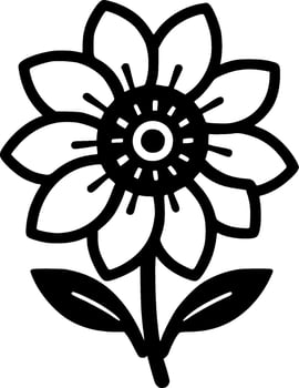 Flower - Minimalist and Flat Logo - Vector illustration