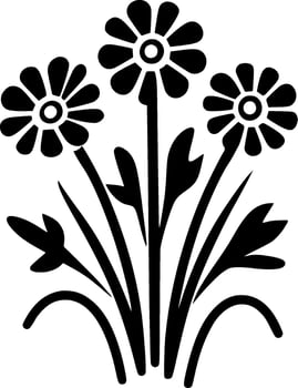Flowers - Minimalist and Flat Logo - Vector illustration