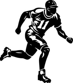 Football - Black and White Isolated Icon - Vector illustration