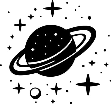 Galaxy, Black and White Vector illustration