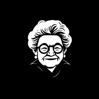 Grandma - Minimalist and Flat Logo - Vector illustration