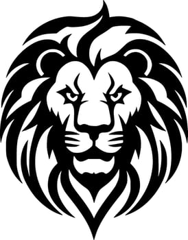 Lion, Minimalist and Simple Silhouette - Vector illustration