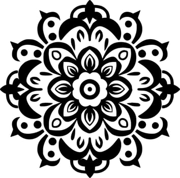 Mandala, Minimalist and Simple Silhouette - Vector illustration