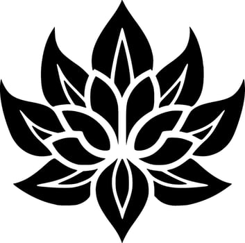 Mandala, Black and White Vector illustration