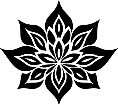 Mandala, Minimalist and Simple Silhouette - Vector illustration