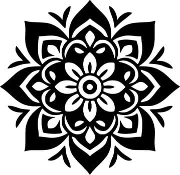 Mandala, Minimalist and Simple Silhouette - Vector illustration