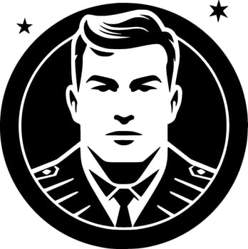 Military - Minimalist and Flat Logo - Vector illustration