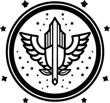 Military - Minimalist and Flat Logo - Vector illustration
