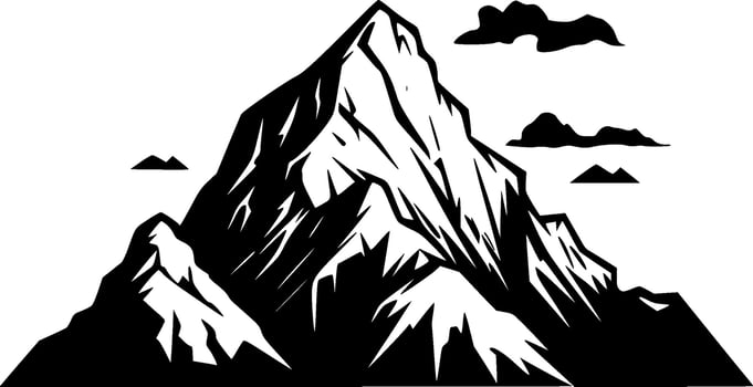 Mountain, Minimalist and Simple Silhouette - Vector illustration