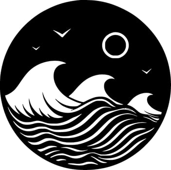 Ocean - Minimalist and Flat Logo - Vector illustration