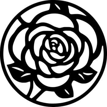 Rose - High Quality Vector Logo - Vector illustration ideal for T-shirt graphic