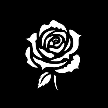 Rose, Black and White Vector illustration