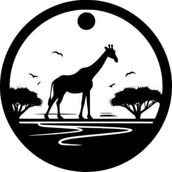 Safari - Minimalist and Flat Logo - Vector illustration