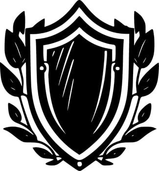 Shield, Minimalist and Simple Silhouette - Vector illustration