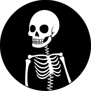 Skeleton - Minimalist and Flat Logo - Vector illustration