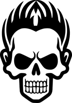 Skull - Minimalist and Flat Logo - Vector illustration