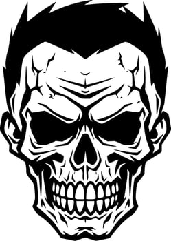 Skull - Minimalist and Flat Logo - Vector illustration