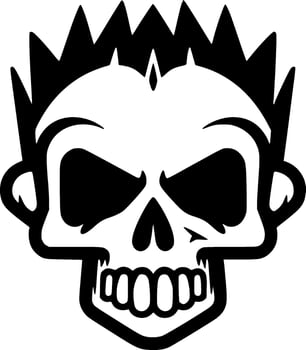 Skull - Minimalist and Flat Logo - Vector illustration