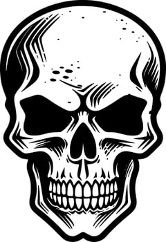 Skull, Minimalist and Simple Silhouette - Vector illustration