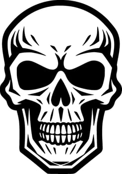 Skull - Minimalist and Flat Logo - Vector illustration