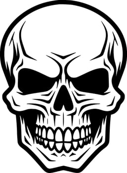 Skull, Minimalist and Simple Silhouette - Vector illustration