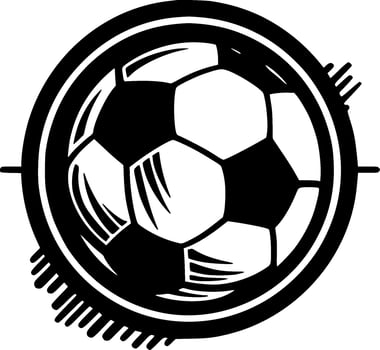 Football - Minimalist and Flat Logo - Vector illustration