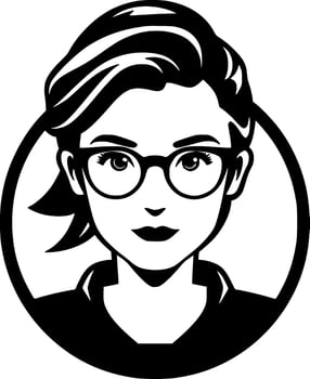 Teacher - Black and White Isolated Icon - Vector illustration