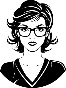 Teacher - Black and White Isolated Icon - Vector illustration