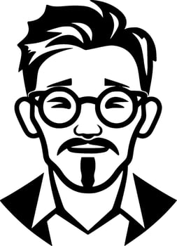 Teacher - Black and White Isolated Icon - Vector illustration