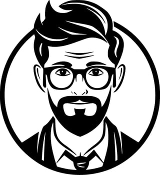 Teacher - Minimalist and Flat Logo - Vector illustration