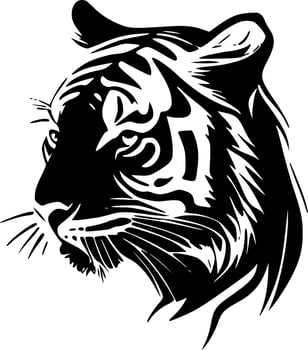 Tiger - Minimalist and Flat Logo - Vector illustration
