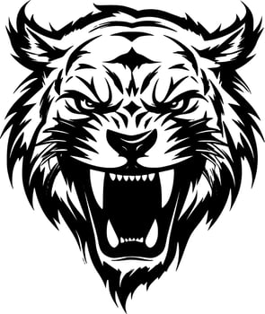 Tiger, Minimalist and Simple Silhouette - Vector illustration