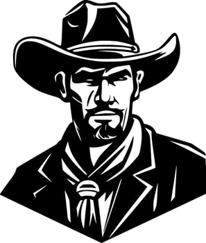 Western, Minimalist and Simple Silhouette - Vector illustration