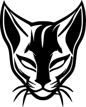 Wildcat - Black and White Isolated Icon - Vector illustration