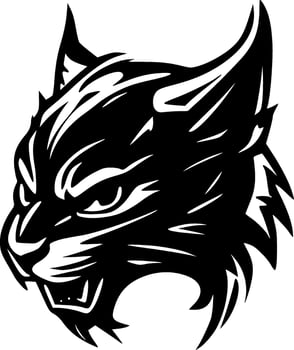 Wildcat, Black and White Vector illustration