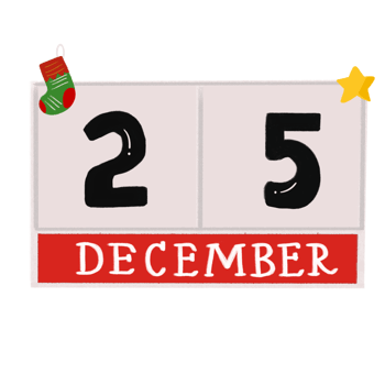 Cute Christmas calendar png