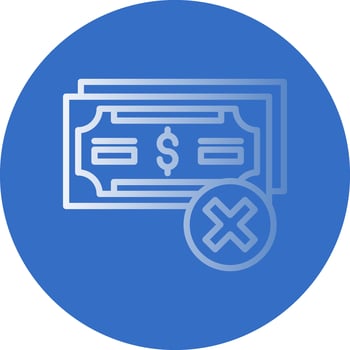 No Money Vector Icon Design