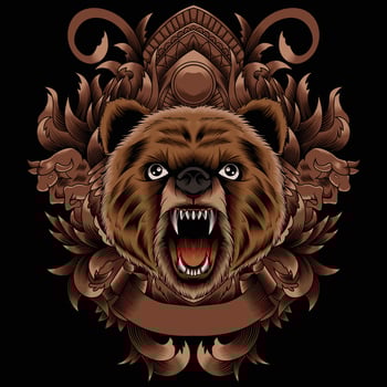 Bear head vector illustration