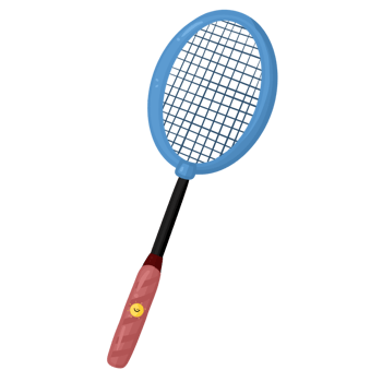 Cute badminton racket png