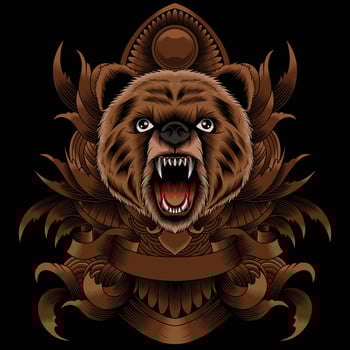 Bear head vector illustration