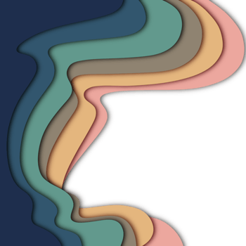 3D Colourful Abstract paper cut style for frame png